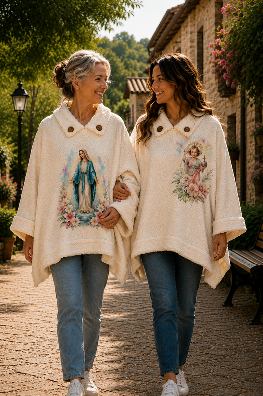 Combo Abrigo Virgen Milagrosa y Abrigo Divino Niño